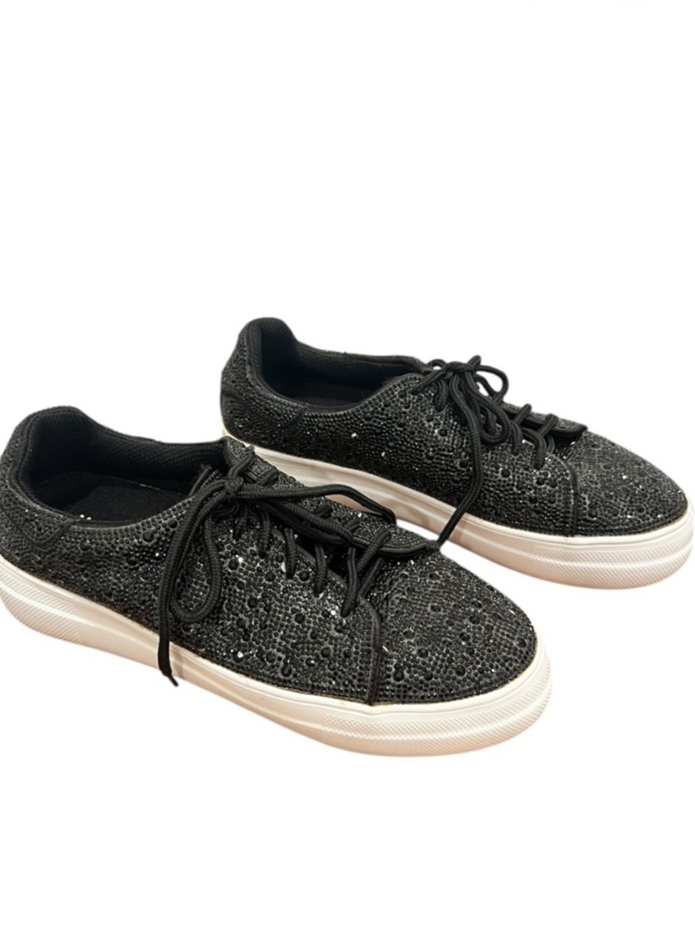 Women's HeyGirl by Corkys Black Rhinestone Sneakers Size 8